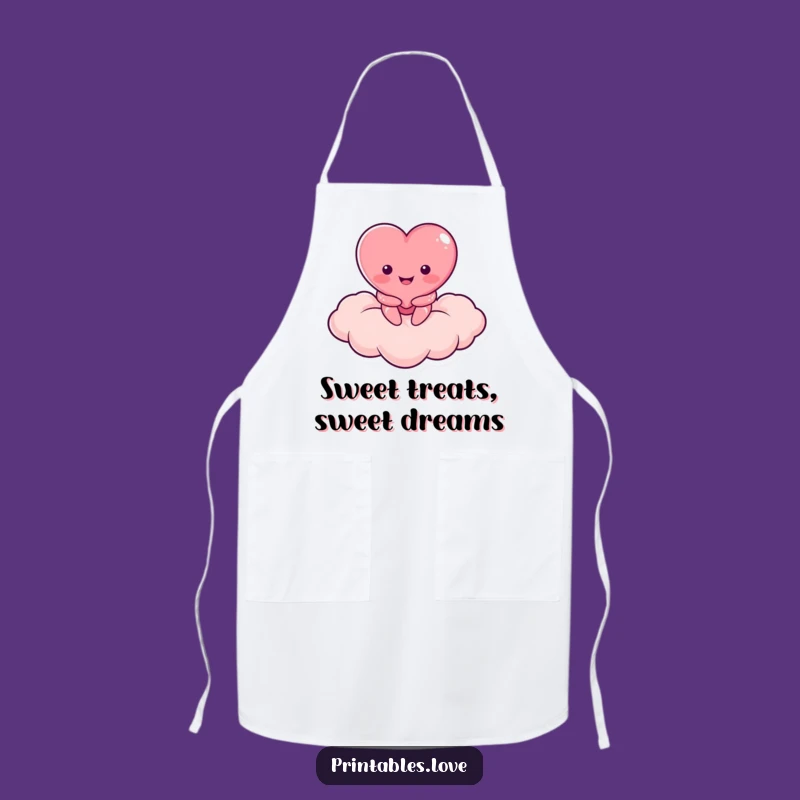 Funny Heart Cloud Dweller Apron: Cook with Heavenly Joy - Great Gift!