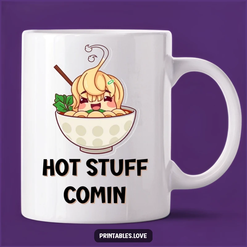 Funny Ramen Bowl Mug: Cheerful Character Gift for Noodle Lovers