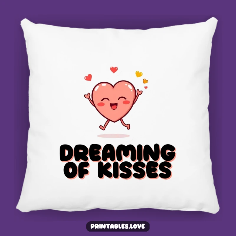 Funny Heart Emoji Pillow - Soft Romantic Cartoon Cushion for Affection