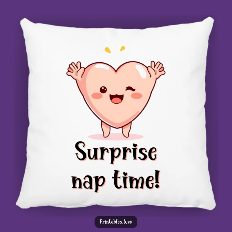 Funny Surprise Heart Pillow: Cozy Up with Hilarious, Joyful Comfort