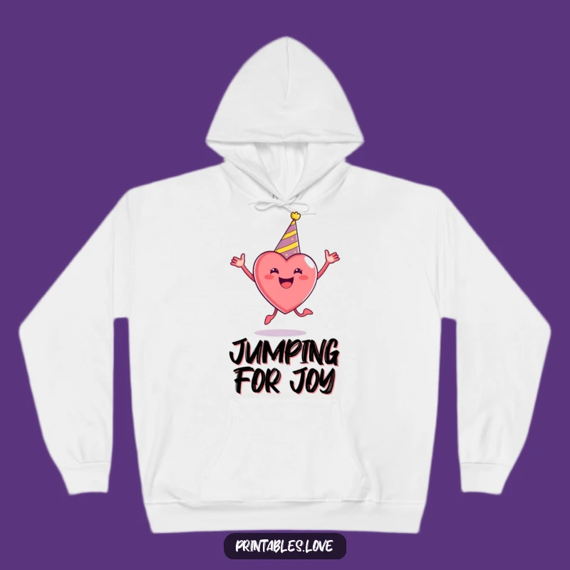 Funny Party Heart Hoodie - Cozy Enthusiastic Jumper Gift