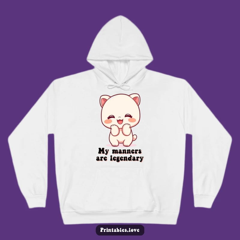 Funny Kawaii Bowing Hoodie: Cozy Comfort with a Friendly Bow