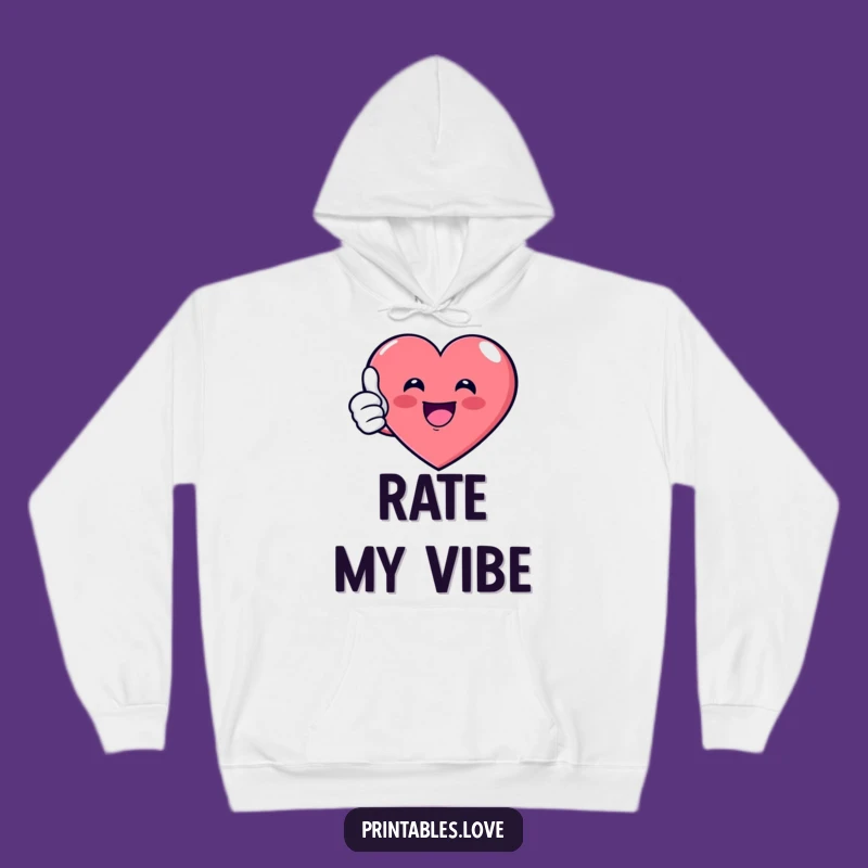 Funny Thumbs Up Heart Hoodie - Cozy and Hilarious Gift for Warmth