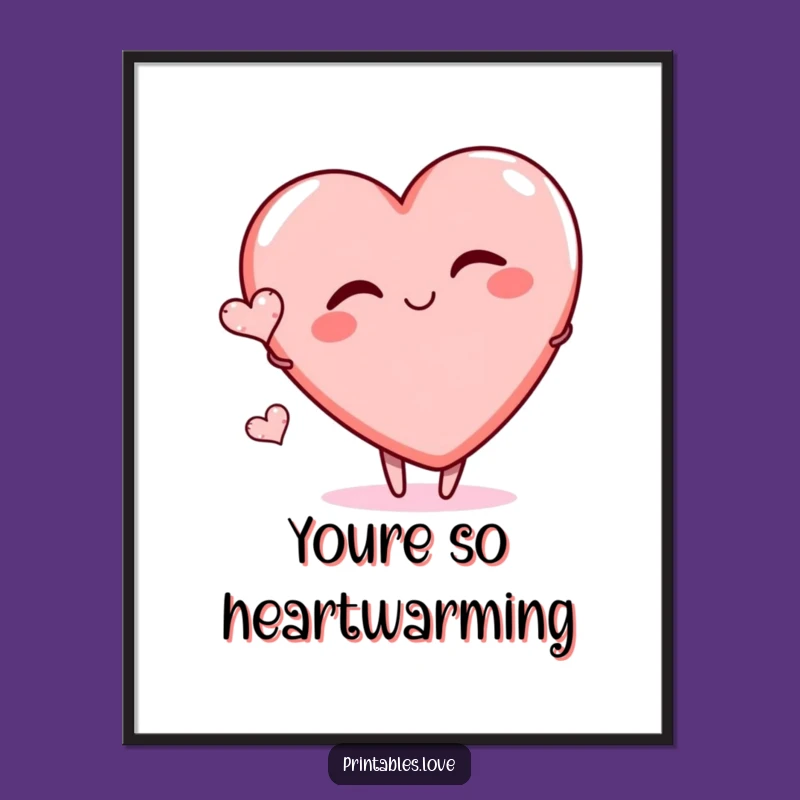Free Printable Winking Heart Wall Art: Playful Downloadable Decor with a Wink