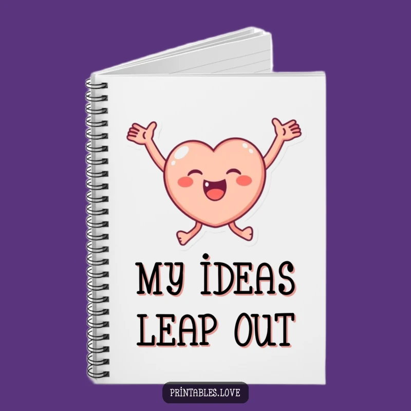 Funny Joyful Heart Notebook - Jot Down Ideas with Glee, Perfect Funny Gift!