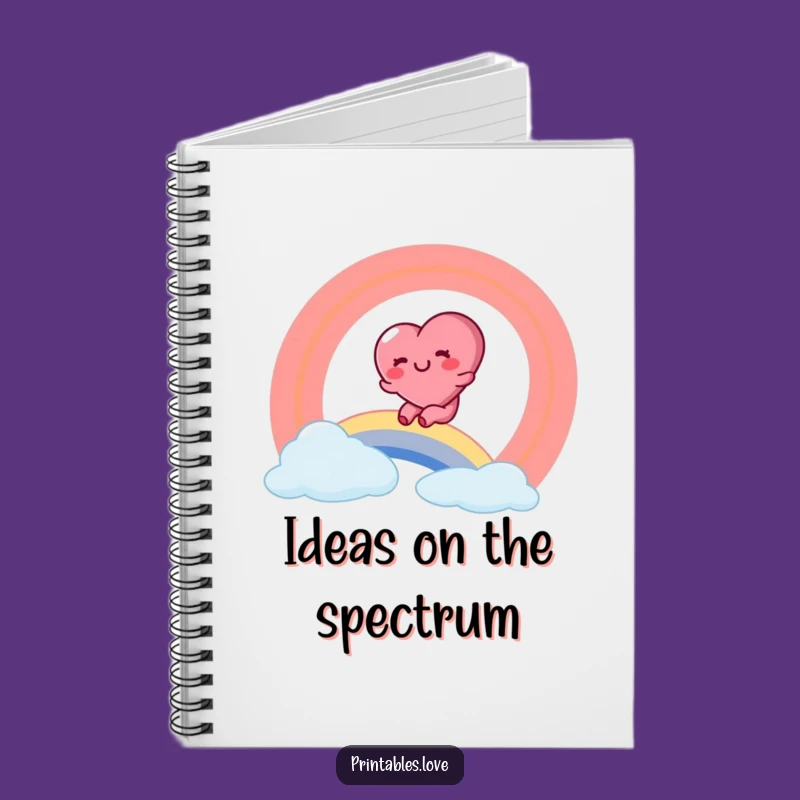 Funny Rainbow Notebook: Glee Heart Character Journal, Creative Funny Gift