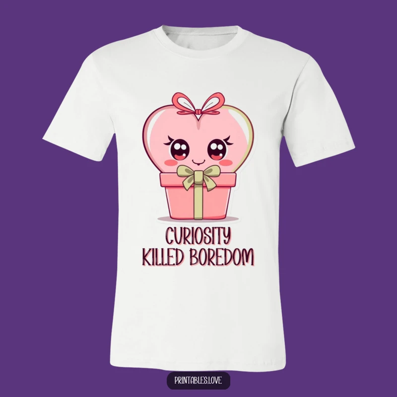 Funny Curious Heart T-Shirt: Peek-a-Boo Style, Great Gift for Joyful Souls!