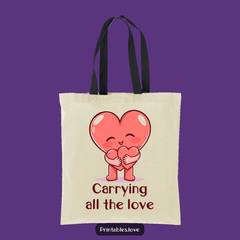 Funny Heart Hug Tote Bag: Adorable Accessory's Funny Gift